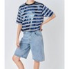 Women's Sequin Stripe Top - Grey Lab - 4 of 4