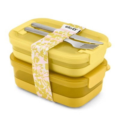 Ello 2pk Plastic Lunch Stack Food Storage Container