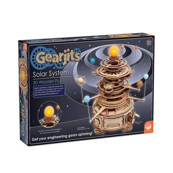 Gearjits: Solar System – Wooden 3D Building Puzzle for Teens & Adults – 517 Pieces  –  DIY Solar System Model – Great STEAM Gifts for Ages 12+