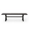 Coolbibila-Dining Bench For Outdoor, Modern Aluminum Dining Bench X-Shaped Legs, Bench With 59 Inch Width - 3 of 4