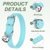 Unique Bargains Dog Collar with Bell Adjustable Buckle PU Leather Dog Collars - 3 of 4