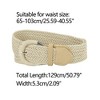 Allegra K Women's Metal Buckle Woven Wide Braided Dress Waist Belts 65-88cm/25.59-34.65" - 3 of 4