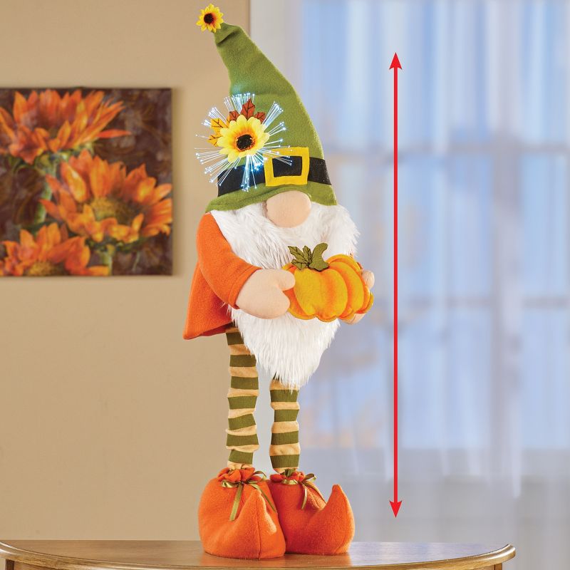 Collections Etc Extendable Fiber Optic Fall Gnome Porch Greeter 11 X 7 X 36, 2 of 4