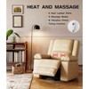 Electric Power Lift Recliner Chair with Heat & Massage - PU Leather Recliner for Elderly & Mobility Impaired, Adjustable Back and Legs - 4 of 4