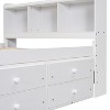 PAGED Twin Size Storage Bed Modern Pine Bed Frame with 2 Drawers and Headboard for Bedroom, Easy Assembly - 4 of 4