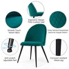 NicBex Velvet Dining Chairs Set of 4,Armless Upholstered Kitchen Chair with High Back and Black Metal Legs for Dining Room,Kitchen - 4 of 4