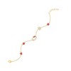 Sanrio Hello Kitty Womens Yellow Gold Plated Letter Bracelet - Cubic Zirconia Initial Bracelet - Officially Licensed - 4 of 4