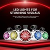 Pyle 3.5" Waterproof Bluetooth Speakers for Motorcycle & Off-Road Vehicles - 40W, RGB Lights, Remote Control - Marine Grade (Chrome) - 4 of 4