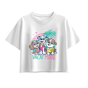 Girls' - Paw Patrol - Vacay Mode Short Sleeve Boxy Graphic T-Shirt - 1 of 3