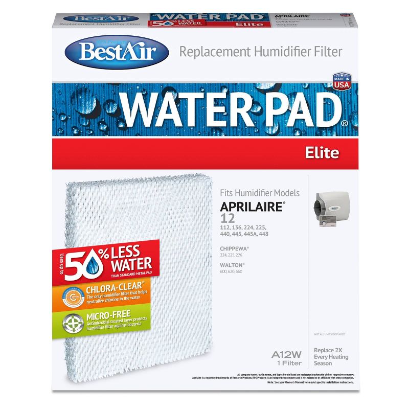 BestAir A12W Whole House Humidifier Replacement White Water Pad For Aprilaire Models, 3 of 6