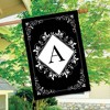 Briarwood Lane Everyday Double Sided House Flag 40x28 For Outdoor Black and White Monogram A House Flag - 4 of 4