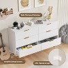 Acekool Dresser, Fluted Panel & Golden Handles, Large Capacity Organizer for Bedroom, Black/White/Natural/Green - 3 of 4