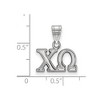 Black Bow Jewelry Sterling Silver Chi Omega Greek Life Medium Pendant - 2 of 3