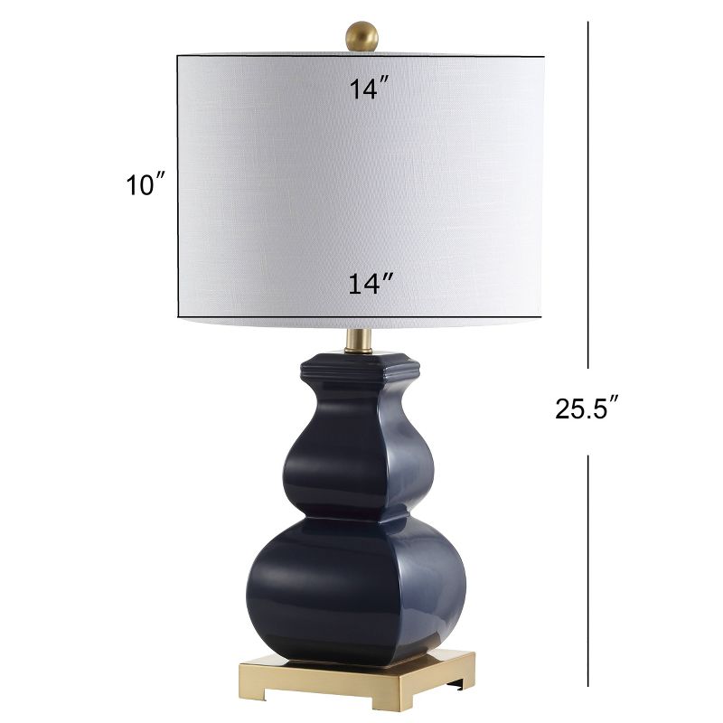 25.5&#34; Ceramic Vienna Table Lamp (Includes LED Light Bulb) Blue - JONATHAN Y, 5 of 6