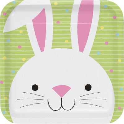 easter bunny paper plates