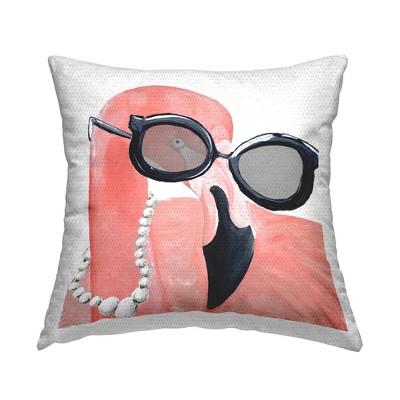 Stupell Industries Glam Fashion Pink Flamingo, 18 x 18