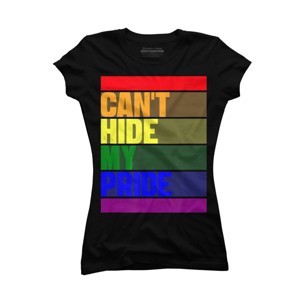 Adult Design By Humans Can't Hide My Pride By JeilJersey T-Shirt - 1 of 2