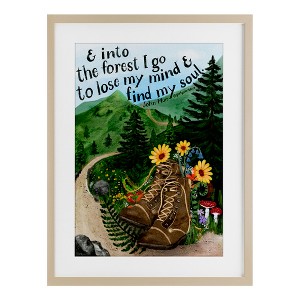 Stupell Industries Into The Forest I Go Quote Framed Print Under Glass - 1 of 4