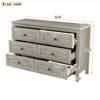 FONTOI Retro Farmhouse Style Wooden Dresser with 6 Drawers, Storage Cabinet for Bedroom, Antique Gray, 15.7"*31.5"*52.6" - 3 of 4