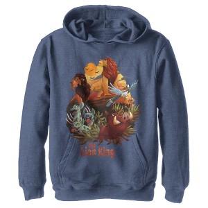 Boy's Lion King Groovy Character Cartoon Pull Over Hoodie - 1 of 4