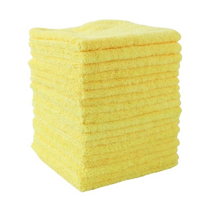JANSNO 18-Pack 16 in. x 16 in. Microfiber Cleaning Cloths for Car Cleaning and Kitchen