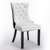NicBex  Set of 2 High-end Tufted Solid Wood Dining Chairs,PU and Velvet Upholstered Armless Chairs for Kitchen,Living Room - 4 of 4