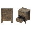 NicBex Set of 2 Nightstand with 2 Drawers,18.1 inch  Side Table with Retro Design and Storage Space,Bedside Table for Bedroom,Living Room,Gray/Brown - 4 of 4