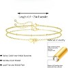Dainty Initial Heart Gold Bracelets for Women Trendy, 14K Real Gold Letter Charm Bracelet Jewelry - 3 of 4