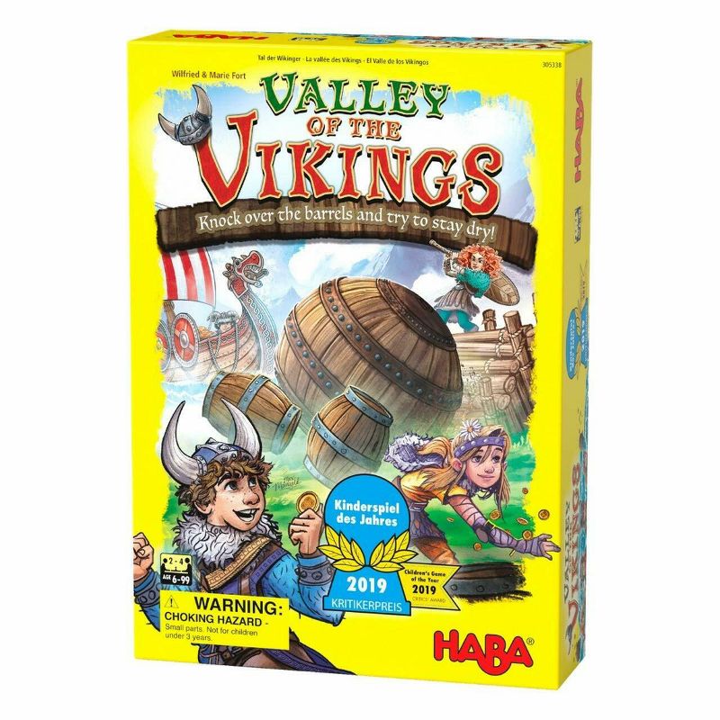 HABA Valley of The Vikings - Knock Down Barrels & Steal the Most Coins, 1 of 9