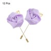 Unique Bargains Wedding Ceremony Anniversary Party Rose Groom Silk Metal Boutonnieres 12 Pcs - 3 of 3