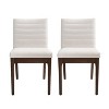 Upholstered Dining Chairs With Rubber Legs (Set of 2),Light Beige - 3 of 4