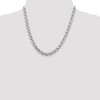 Black Bow Jewelry Men's 7.75mm, Sterling Silver, Hollow Rolo Chain Necklace - 2 of 4