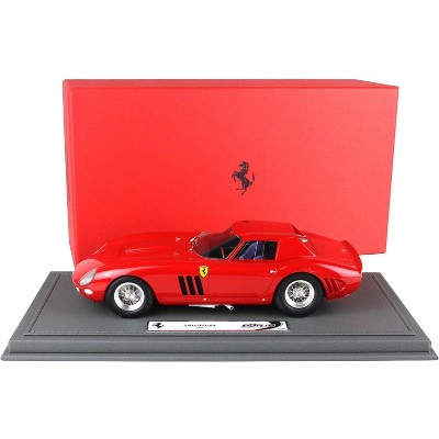 1964 Ferrari 250 GTO Red (Street Version) with DISPLAY CASE Limited Edition to 250 pieces Worldwide 1/18 Model Car by BBR