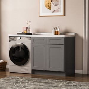 Kitchen Base Cabinet, Unassembled Cabinet with Adjustable Shelf without Top - 1 of 4