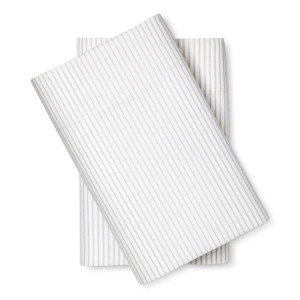 Microfiber Striped Pillowcases (Standard) Gray - Room Essentials , Sleek Silver