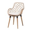 Baxton Studio Ballerina Modern Bohemian Wood and Rattan 5-Piece Dining Set - 3 of 4
