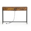 Narrow Console Table with Charging Station and Power Outlet, Couch Table Behind Sofa Slim Space Saving, 47.2" Small Entryway Table, Brown - 4 of 4