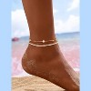 Gold Anklets for Women CZ Ankle Bracelet 14K Gold/Silver Plated Waterproof Dainty Layered - 2 of 4
