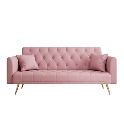 NicBex 71 Inch Velvet Convertible Love Seat Sofa Retro Style Upholstered Sofa Couch for Small Living Room,Bedroom