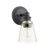 Quorum Lighting Dunbar Glass Wall Mount, 1 Light, Noir Finish - 2 of 2