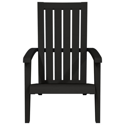 Black Polypropylene 2-Piece Adirondack Chair Set