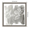 Amanti Art Water Wash II Neutral (Floral) by Sue Schlabach Canvas Wall Art Print Framed 16-in. x 16-in. - 4 of 4