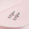 Girl's My First Princess Solitaire Screw Back Sterling Silver Earrings - In Season Jewelry - 4 of 4