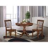 3-Piece Mahogany Finish Solid Wood Top - Dining Room Set - Seats 4 - 2 of 4