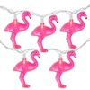 Northlight Pink Flamingo Indoor Outdoor Patio Light Set - 7.25' White Wire - 10ct - 2 of 4