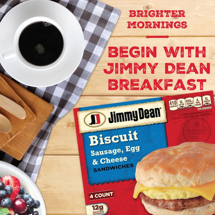 Jimmy Dean Sausage Egg & Cheese Frozen Biscuit - 18oz/4ct, 2 of 4