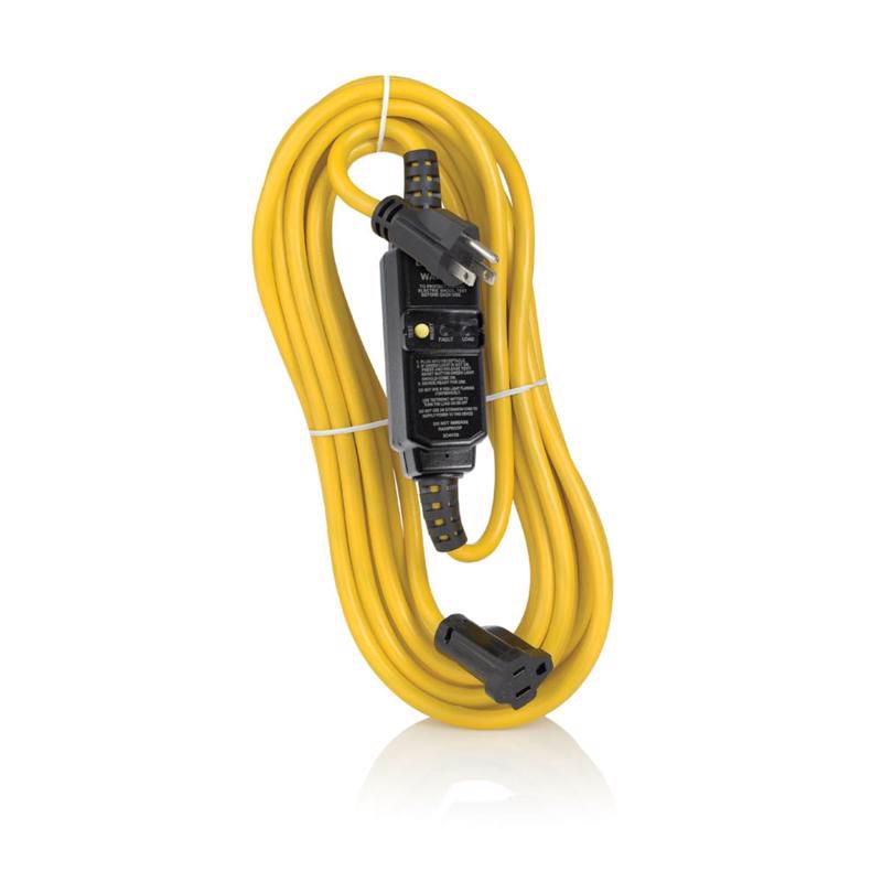 Leviton Outdoor 25 ft. L Black/Yellow Extension Cord 14/3 SJTW, 1 of 2