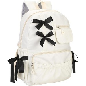 Backpack with Bow for School Kids Coquette Bookbag Kawaii Dance Bag - 1 of 4