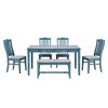 Nicbex Dining Room Table Set for 6 with Drawer Wood Dining Table Set with Upholstered Bench and 4 Chairs for Kitchen, Restaurant - 4 of 4