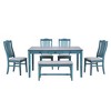 Nicbex Dining Room Table Set for 6 with Drawer Wood Dining Table Set with Upholstered Bench and 4 Chairs for Kitchen, Restaurant - image 4 of 4